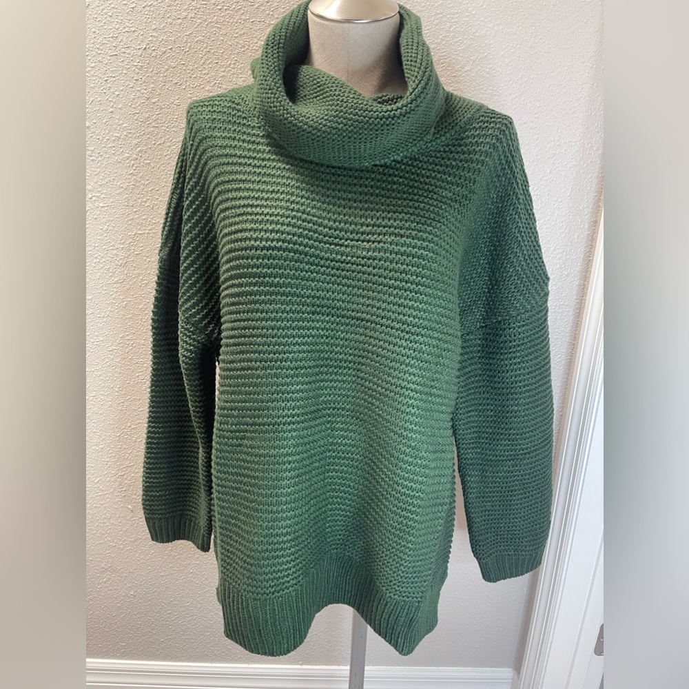 Oversized Cowl Neck Sweater Chunky Knit Pullover NWOT